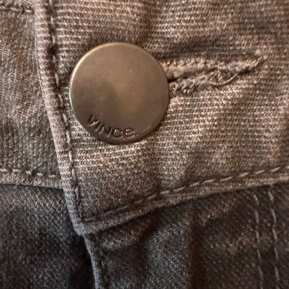 Vince Faded Olive Green Cropped Skinny Jeans